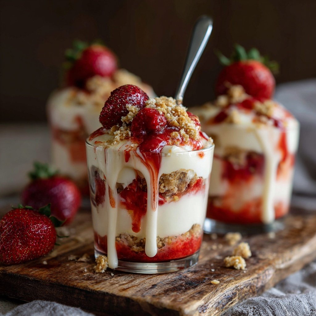 Strawberry Cream Parfait Cups