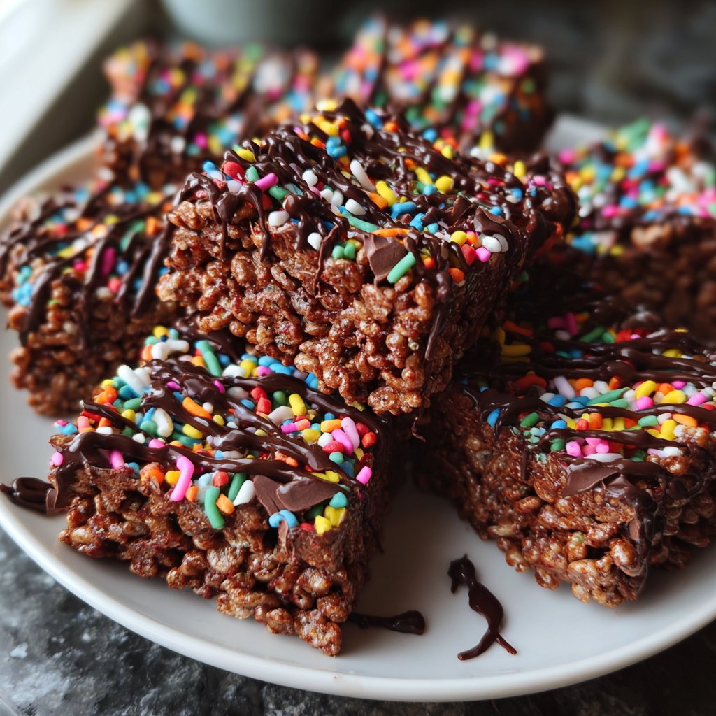 Super Bowl Desserts Chocolate Rice Crispy Treats