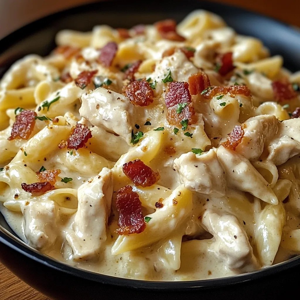 Creamy Chicken Bacon Ranch Pasta