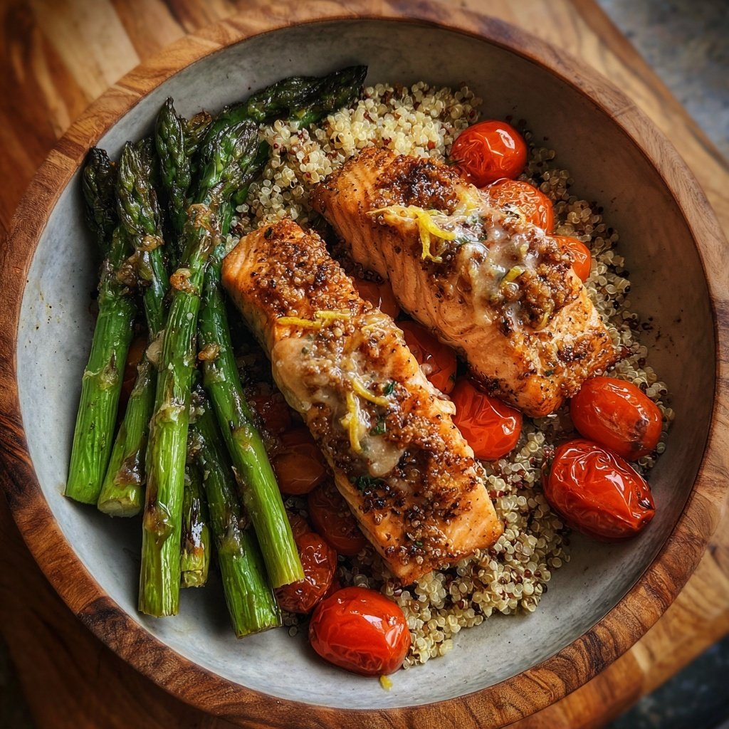 High Protein Salmon Dinner Bowl