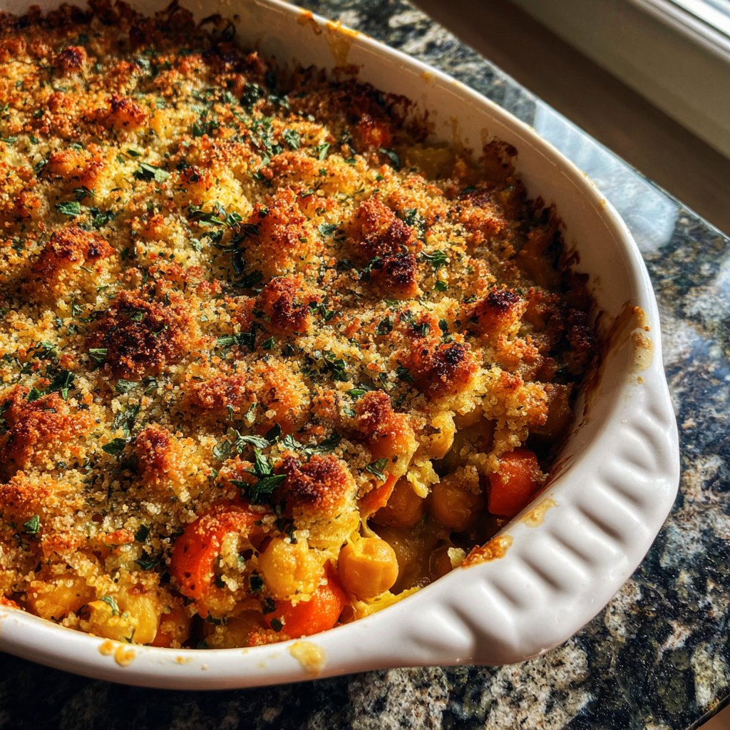 Baked Veggie Chickpea Casserole