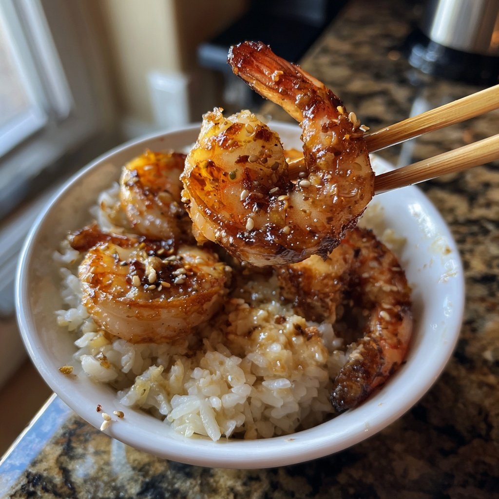 High Protein Shrimp Rice Bowl