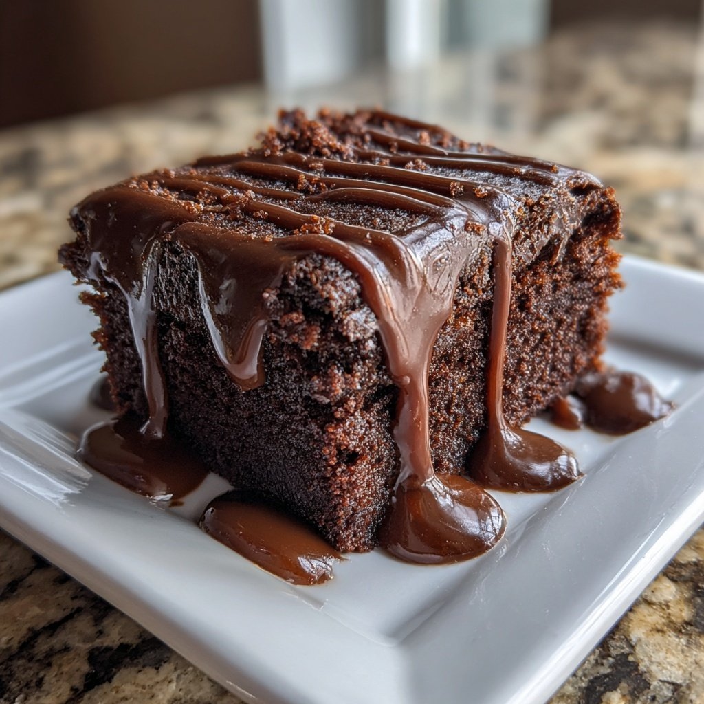 Dark Chocolate Fudge Cake