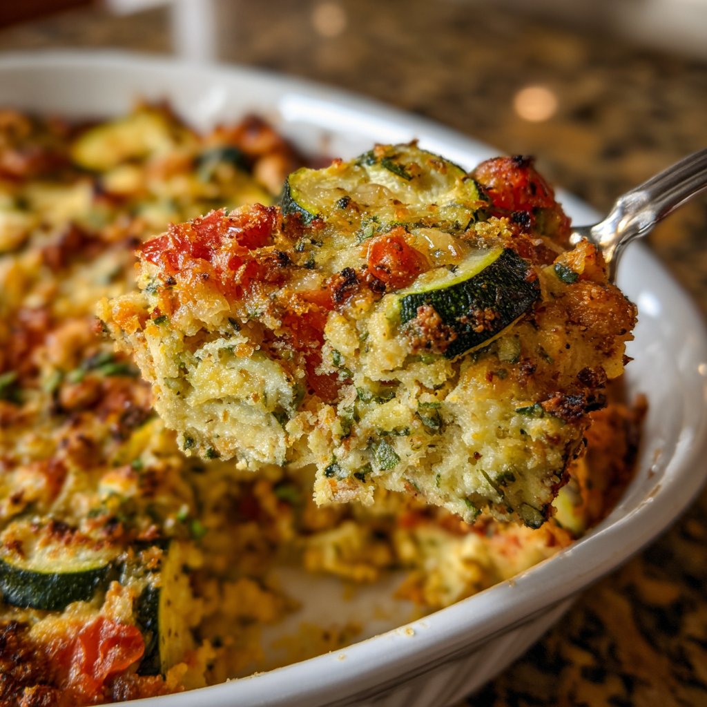 Zucchini Tomato Chickpea Casserole