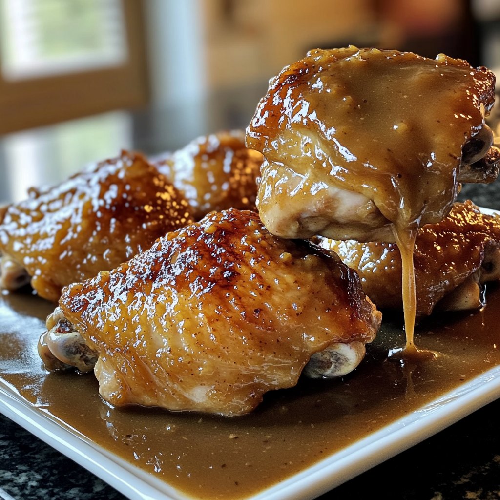 Simple Slow Cooker Chicken Thighs with Gravy
