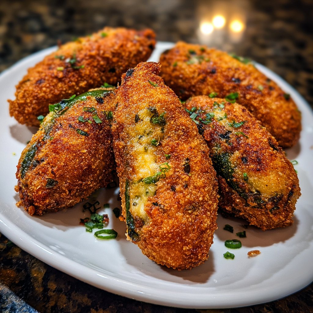 Jalapeno Poppers with Garlic Herb Filling
