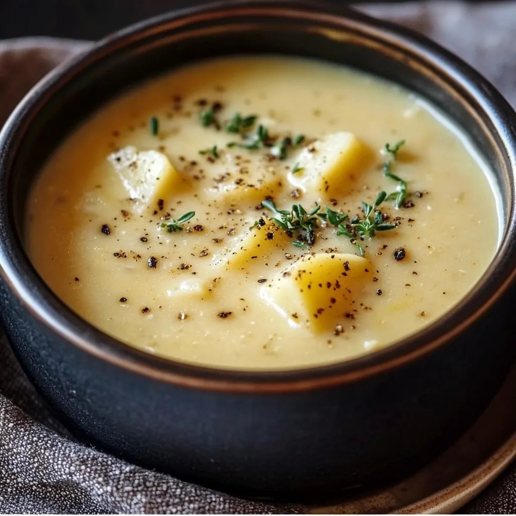 Cheddar Garlic Herb Potato Soup