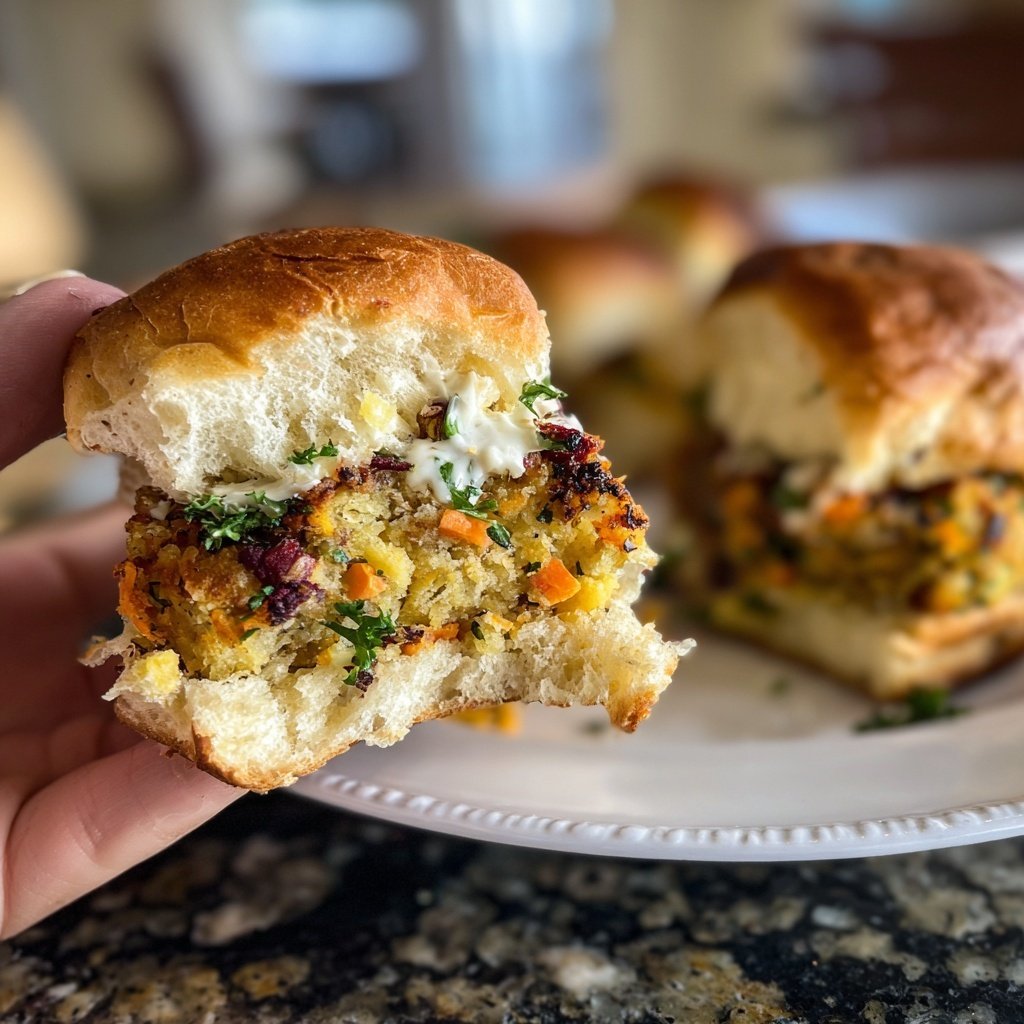 Veggie Sliders with Garlic Aioli