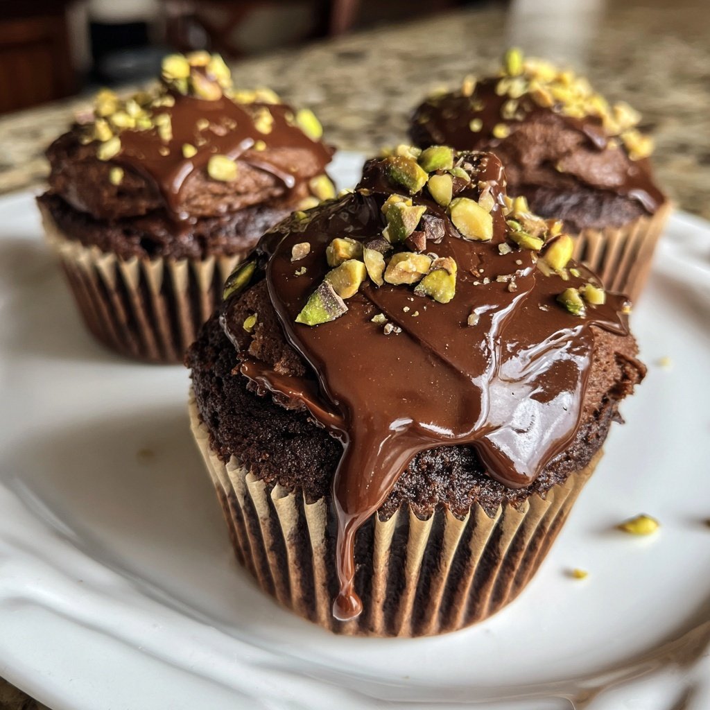 Chocolate Pistachio Cupcakes