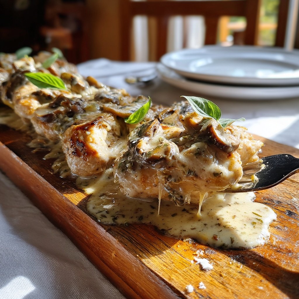 Creamy Mushroom Basil Chicken