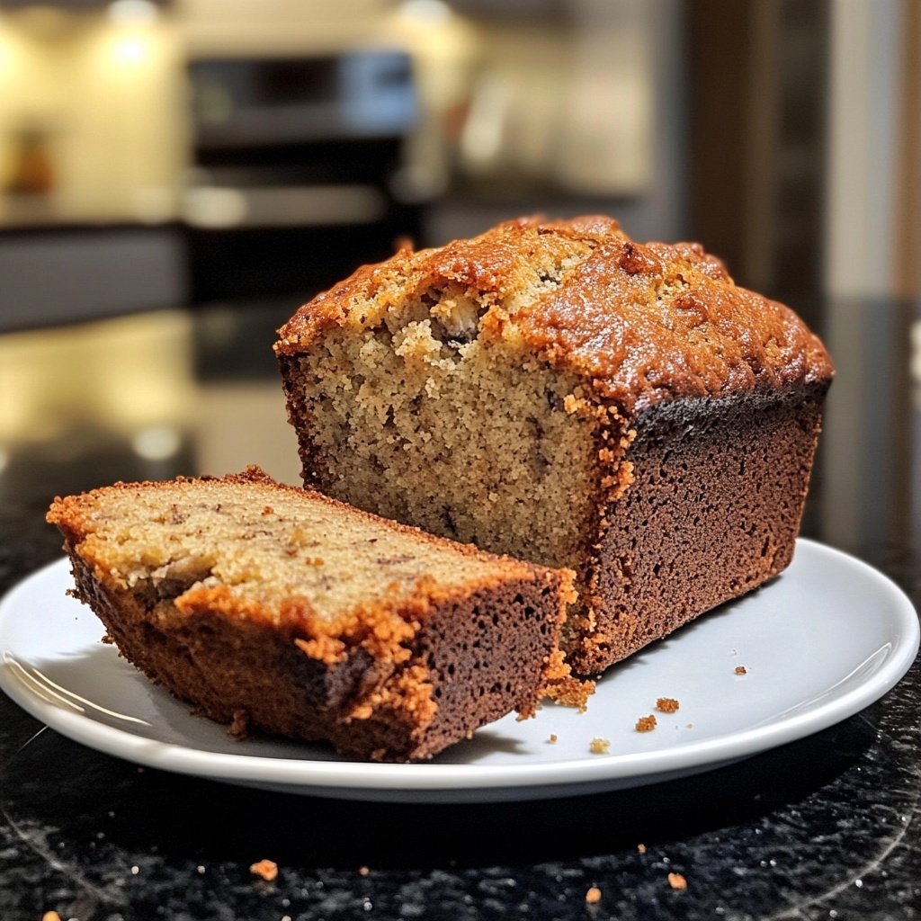 Moist Banana Bread with Ripe Bananas