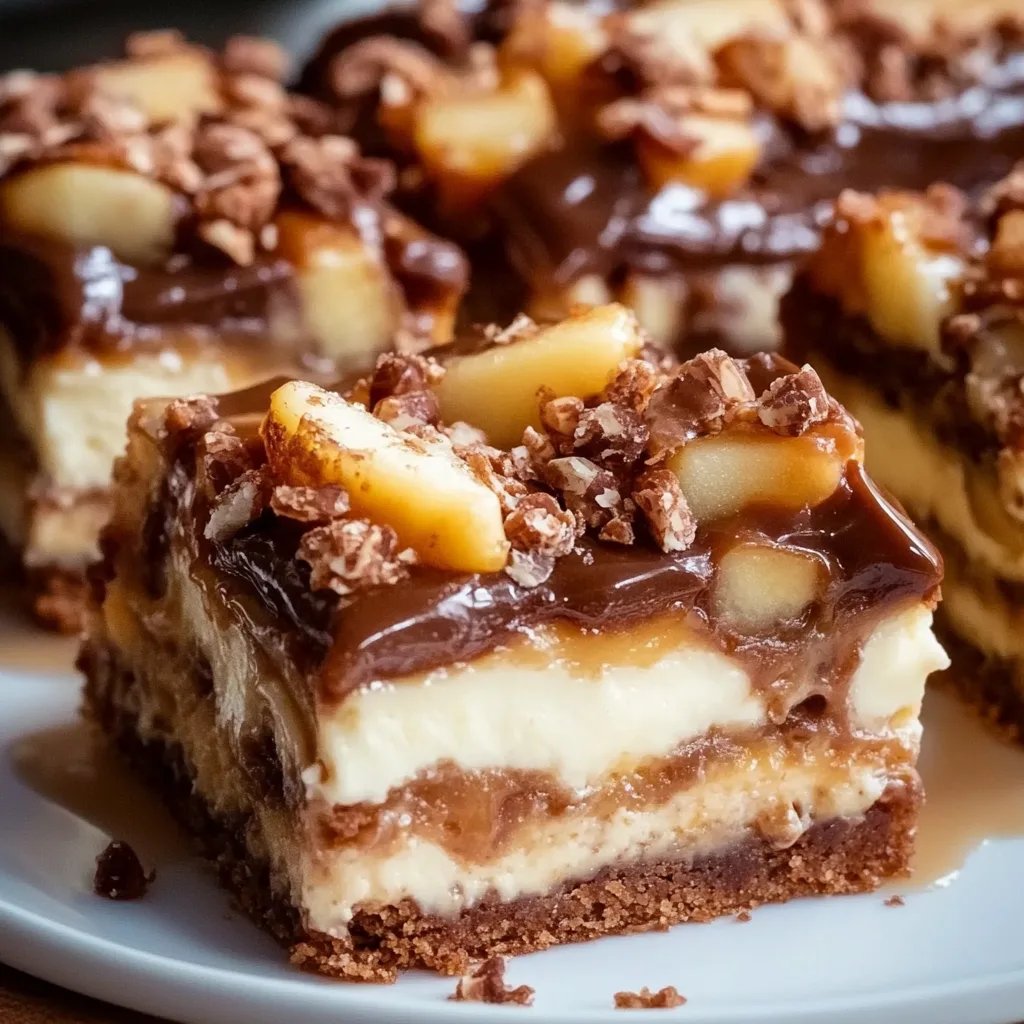 Caramel Apple Cheesecake Bars