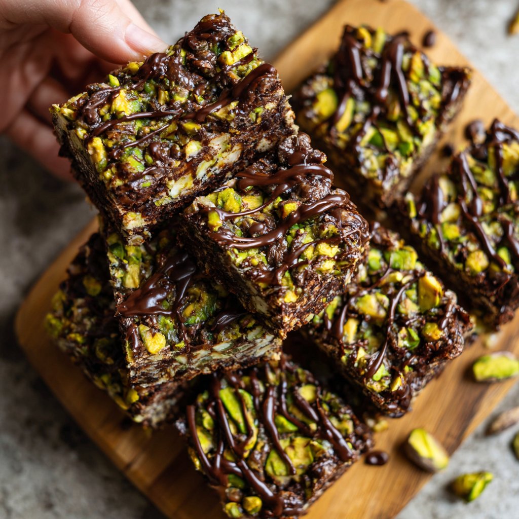Chocolate Pistachio Snack Bars