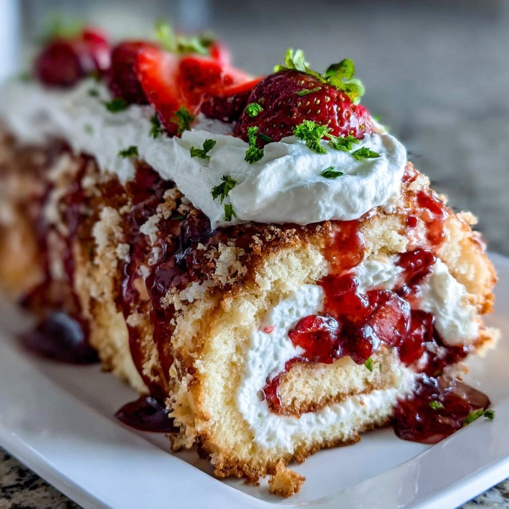 Strawberry Shortcake Roll Cake