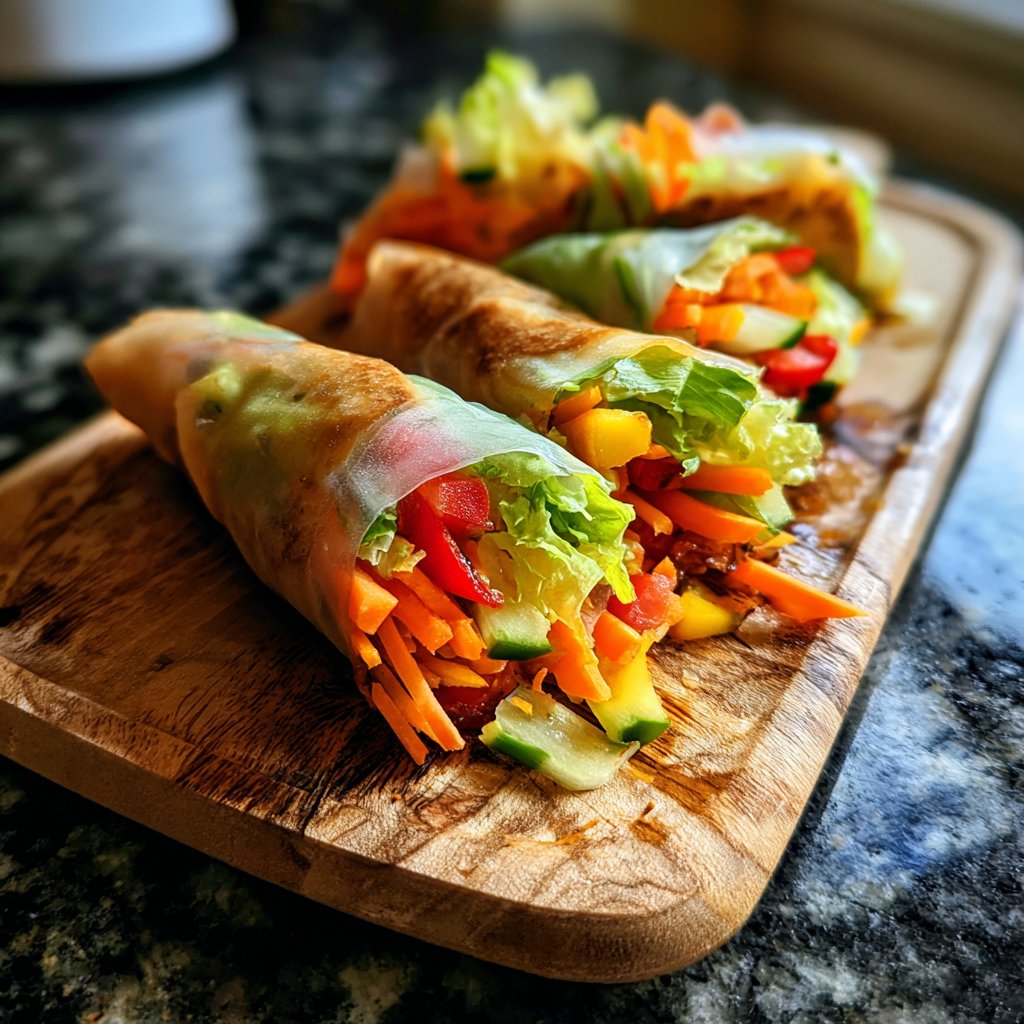 Super Bowl Veggie Spring Rolls