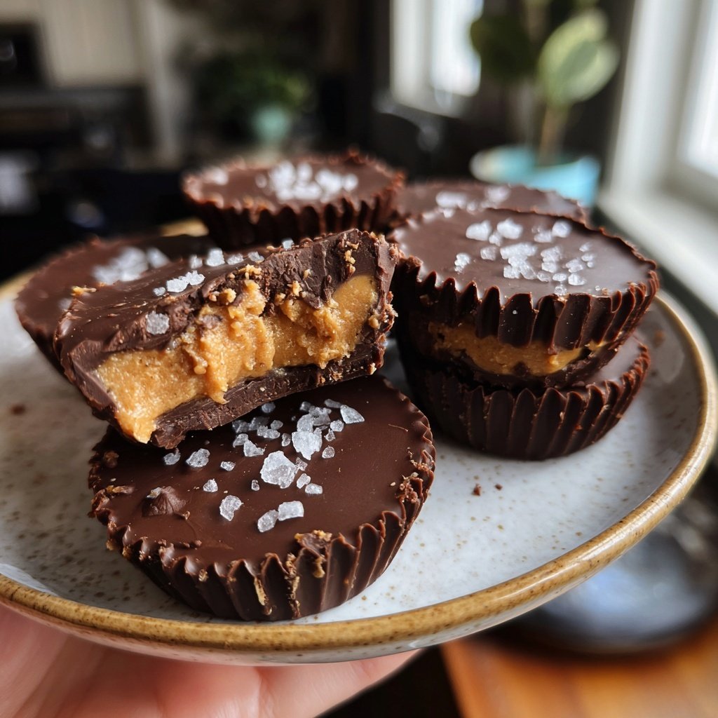 Homemade Reese’s Cups with Sea Salt