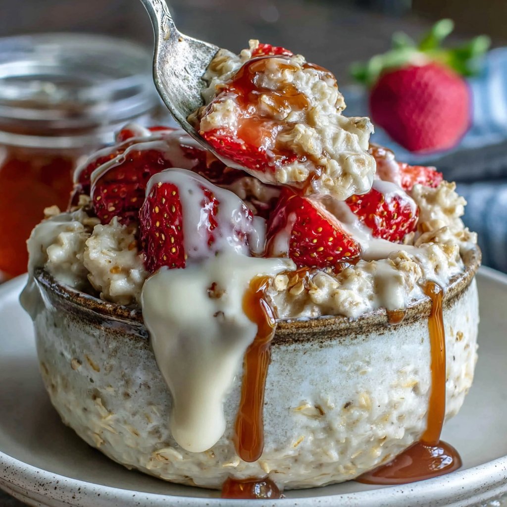 Strawberry Cheesecake Breakfast Oats