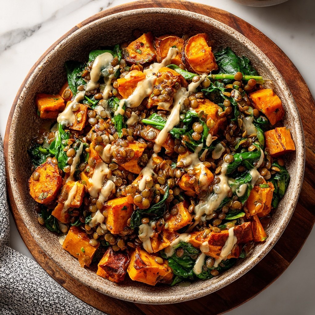 Healthy Lunch Sweet Potato Lentil Bowl
