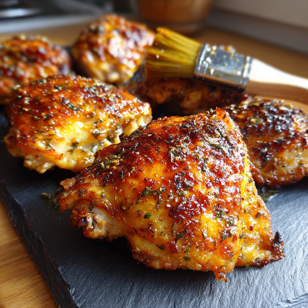 Baked Chicken Thighs Crispy