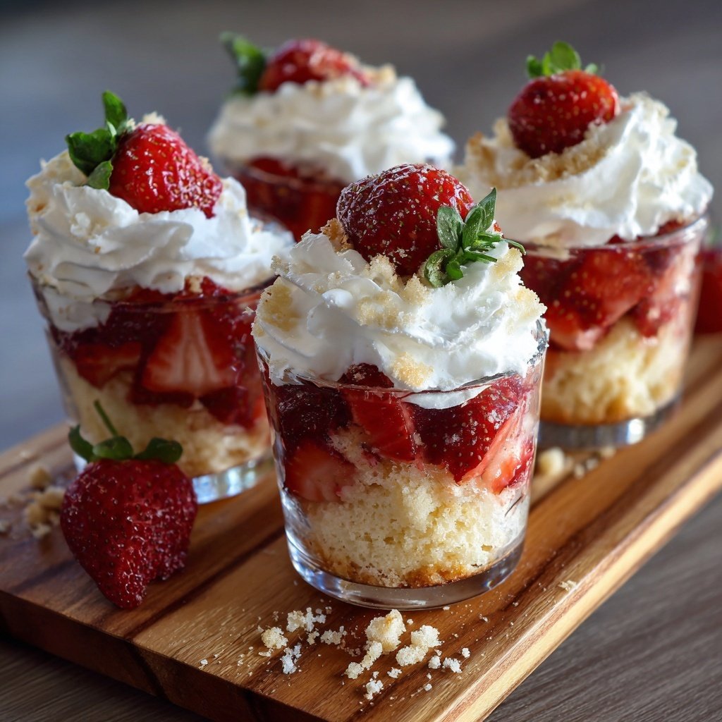 Classic Strawberry Shortcake Cups