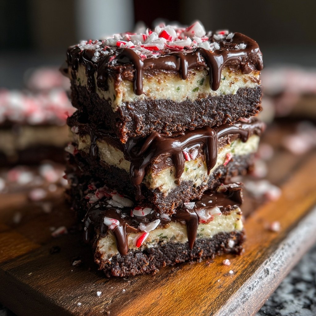 Chocolate Mint Slice Bars