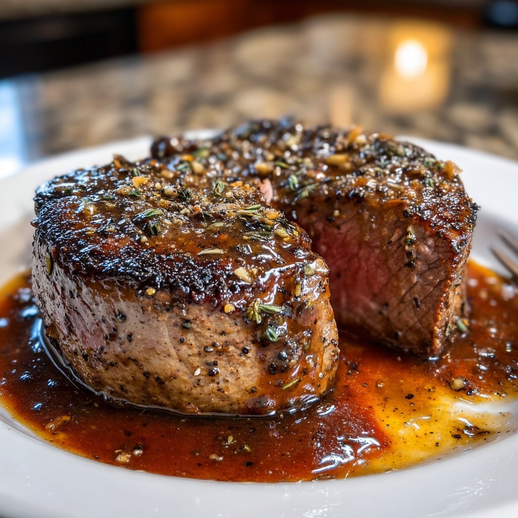 Romantic Filet Mignon with Red Wine Sauce