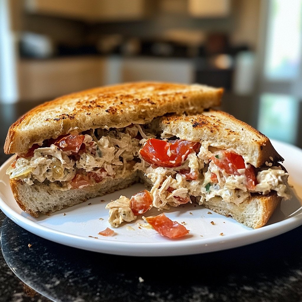 Tomatenbroodjes met Kipsalade