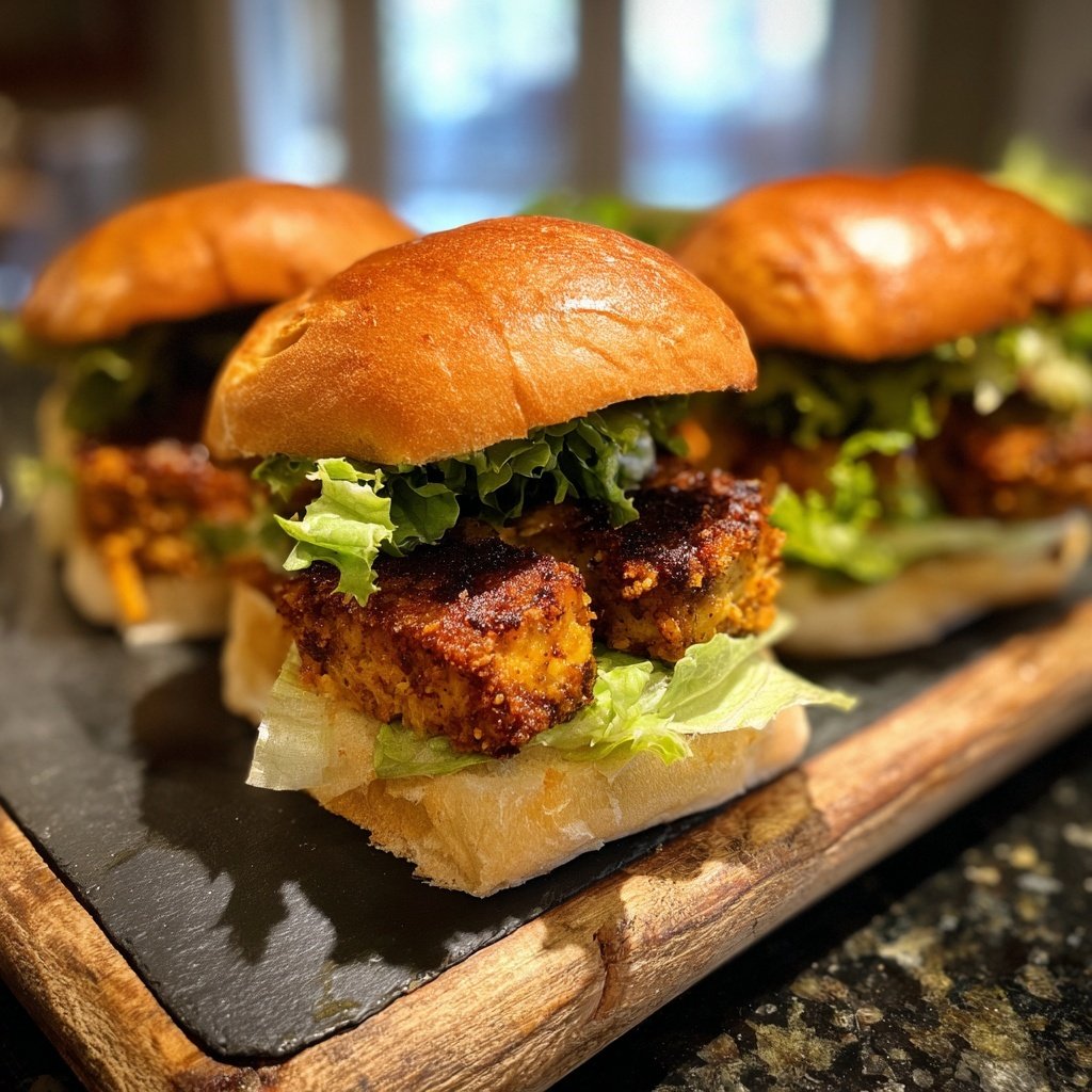 Easy Slider Honey Mustard Tofu Sliders