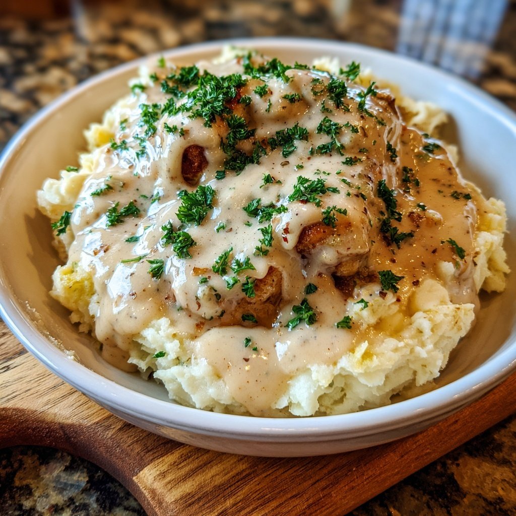 Comfort Food Creamy Chicken and Mashed Potatoes