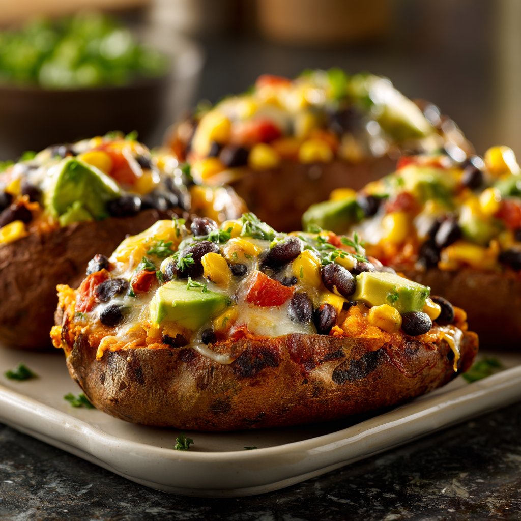 Valentine Dinner Stuffed Sweet Potatoes