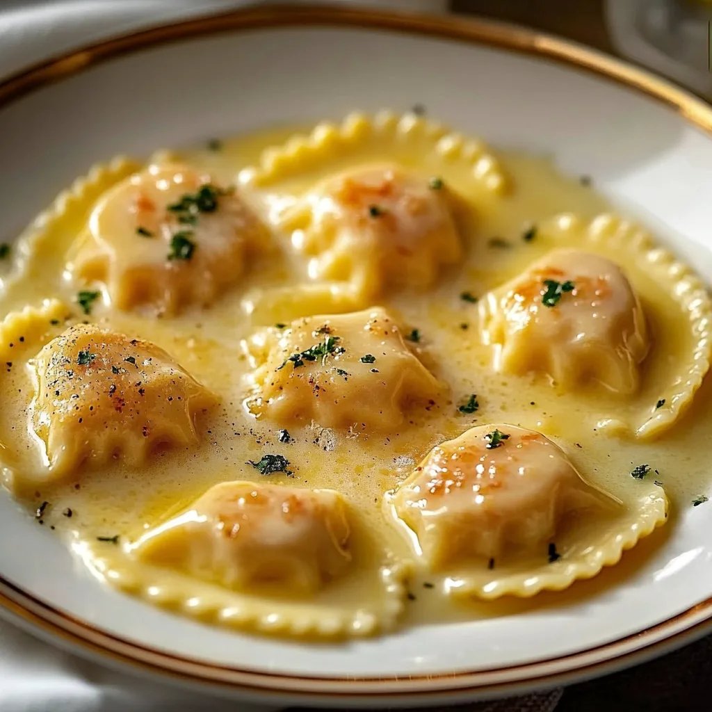Lobster Ravioli in Lemon Butter Sauce