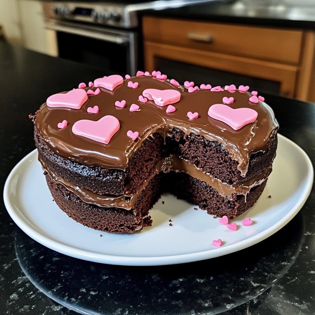 Mini Heart Cake with Chocolate Sponge