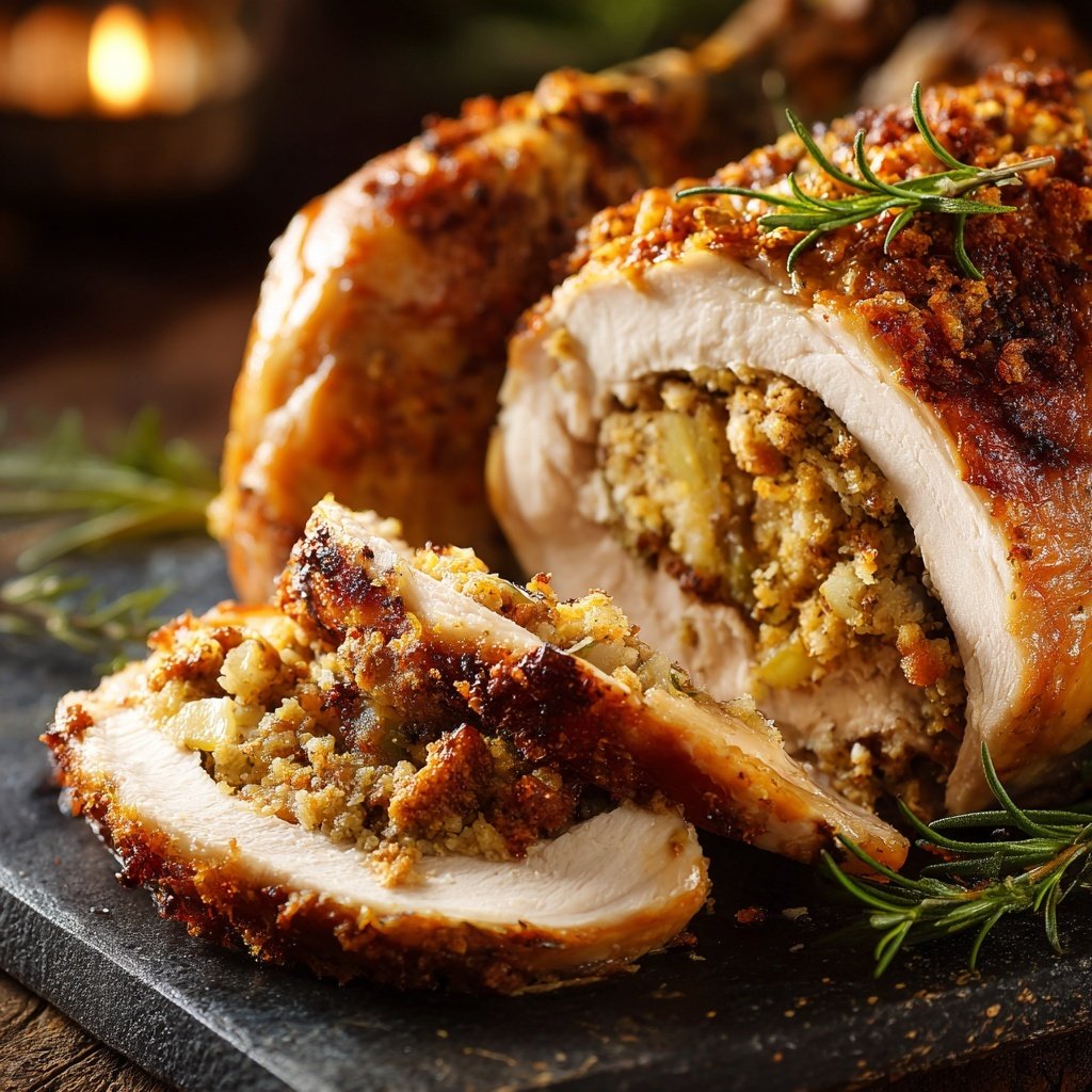 Seasonal & Festive Thanksgiving Herb Stuffed Turkey