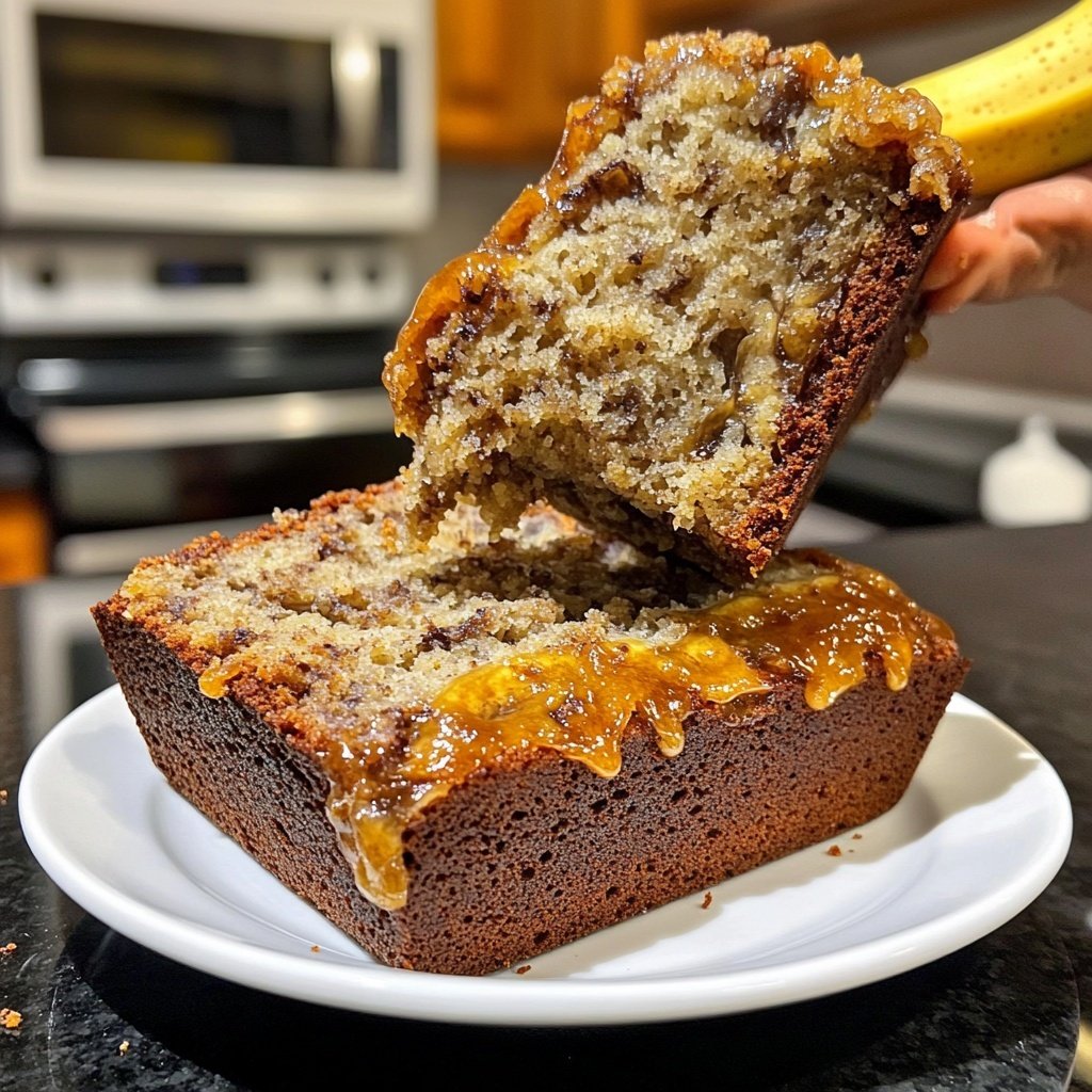 Moist Banana Bread with Ripe Bananas