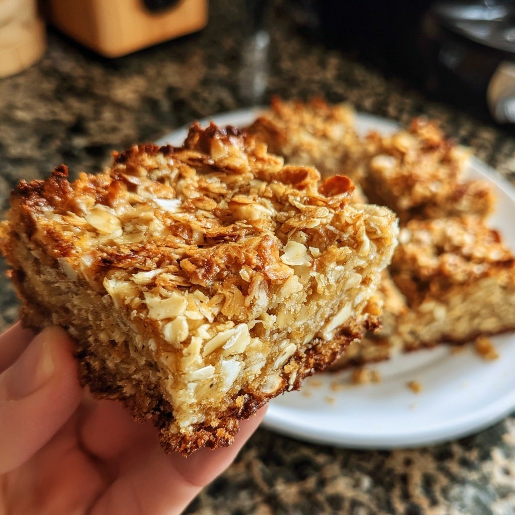 Banana Oat Yogurt Squares