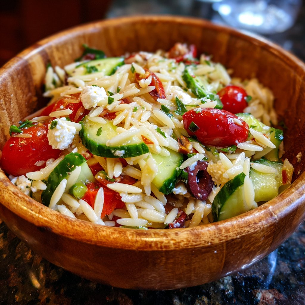 Healthy Lunch Greek Orzo Salad