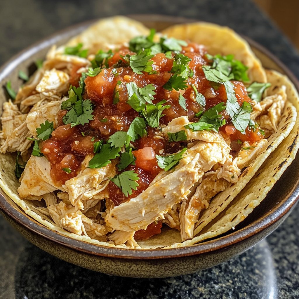 Easy Slow Cooker Chicken Taco Filling