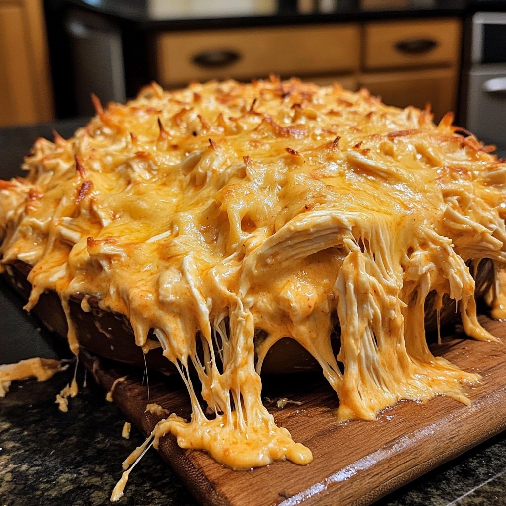 Healthy Crockpot Buffalo Chicken Dip